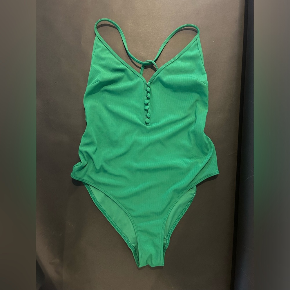 Sézane x Ysé Green One Piece Swimsuit